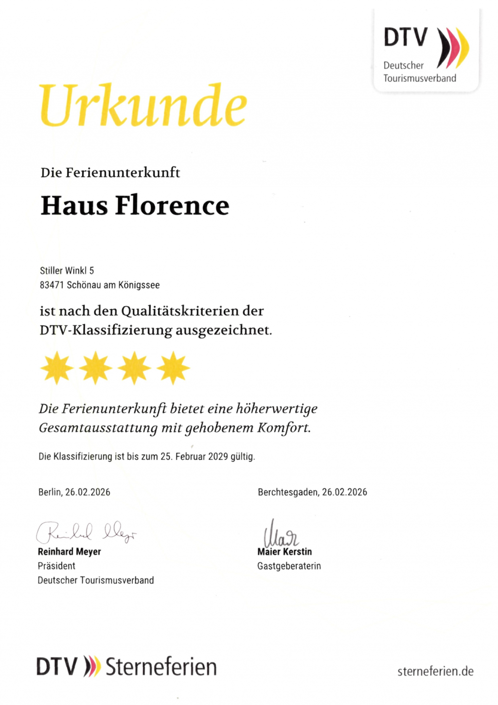 4 Sterne Haus Florence